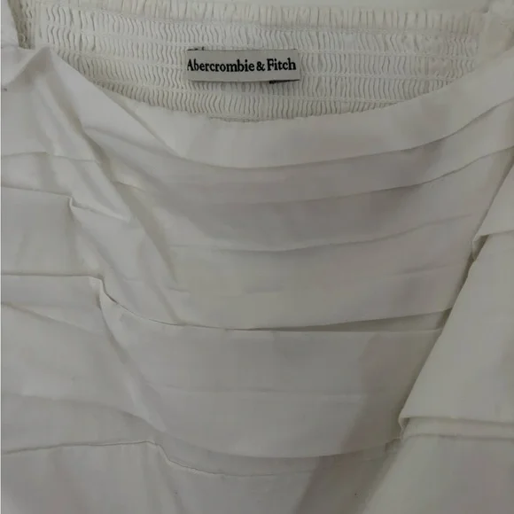 Abercrombie & Fitch White Puff Sleeve Top - Picture 5 of 7